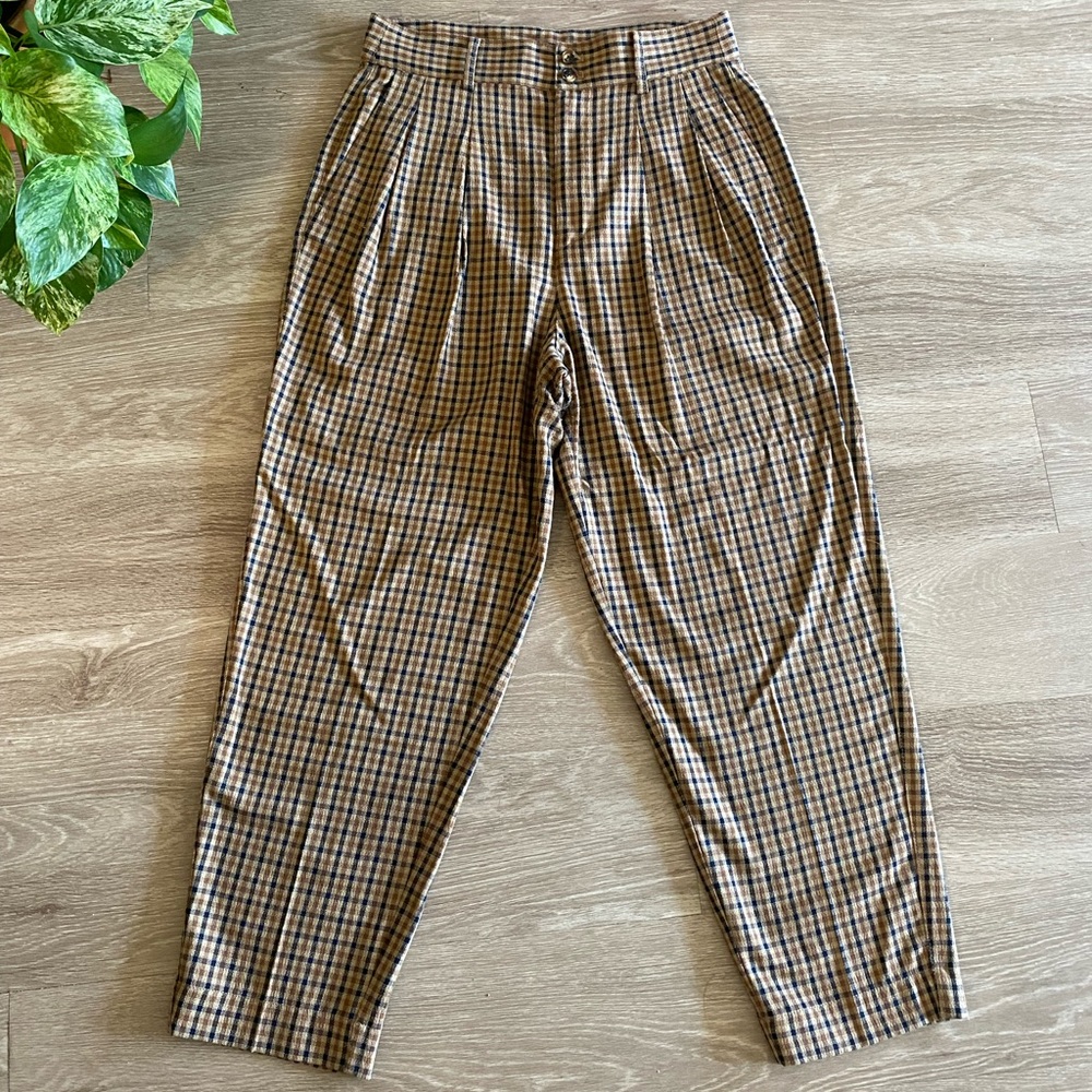 Madewell Pleated Taper Wide Leg Pants